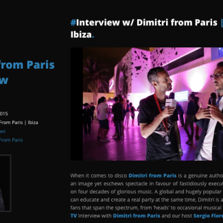 Dimitri from Paris Interview with Brandnite TV