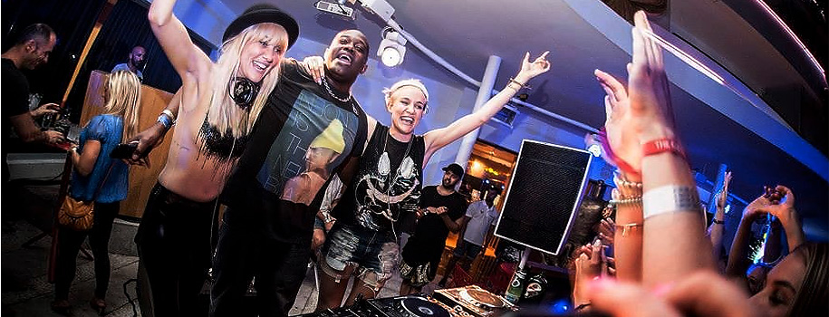 Duane Harden performing with Nervo