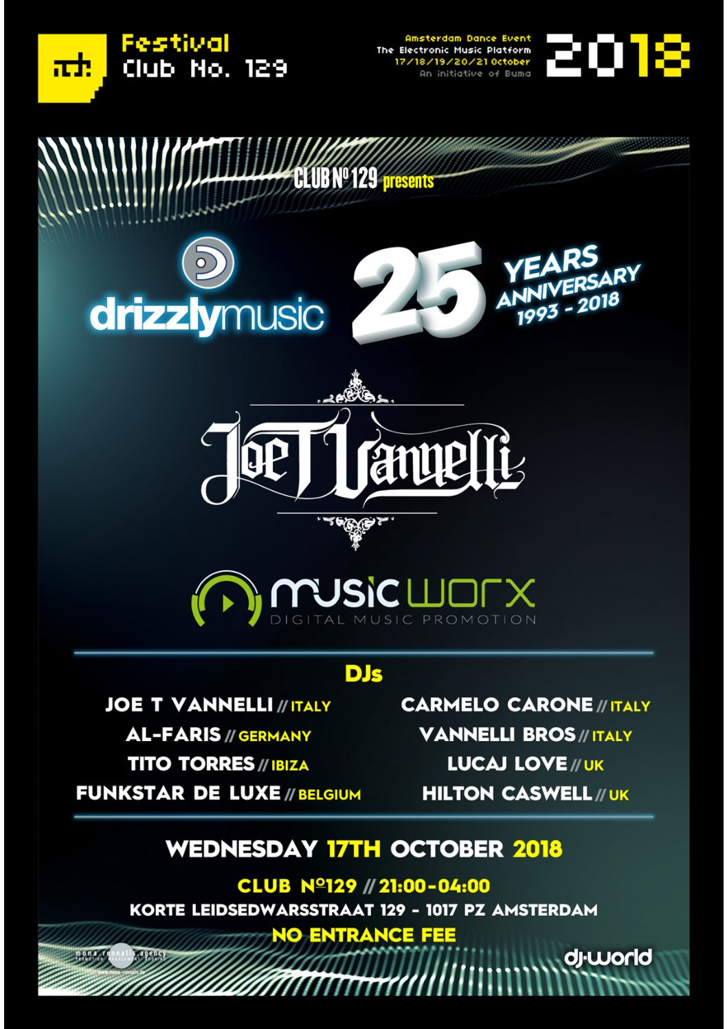 Funkstar De Luxe @ Club No. 129, Amsterdam (The Netherlands) on October 17th, 2018 (ADE)