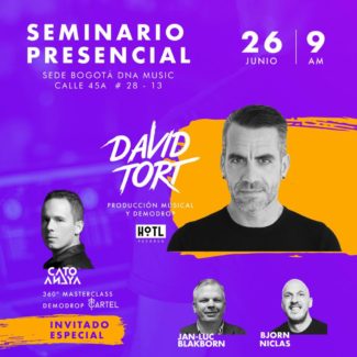 David Tort Masterclass @ Seminario Presencial, Sede Bogotá DNA Music, Bogota (Colombia) on 26th June 2021